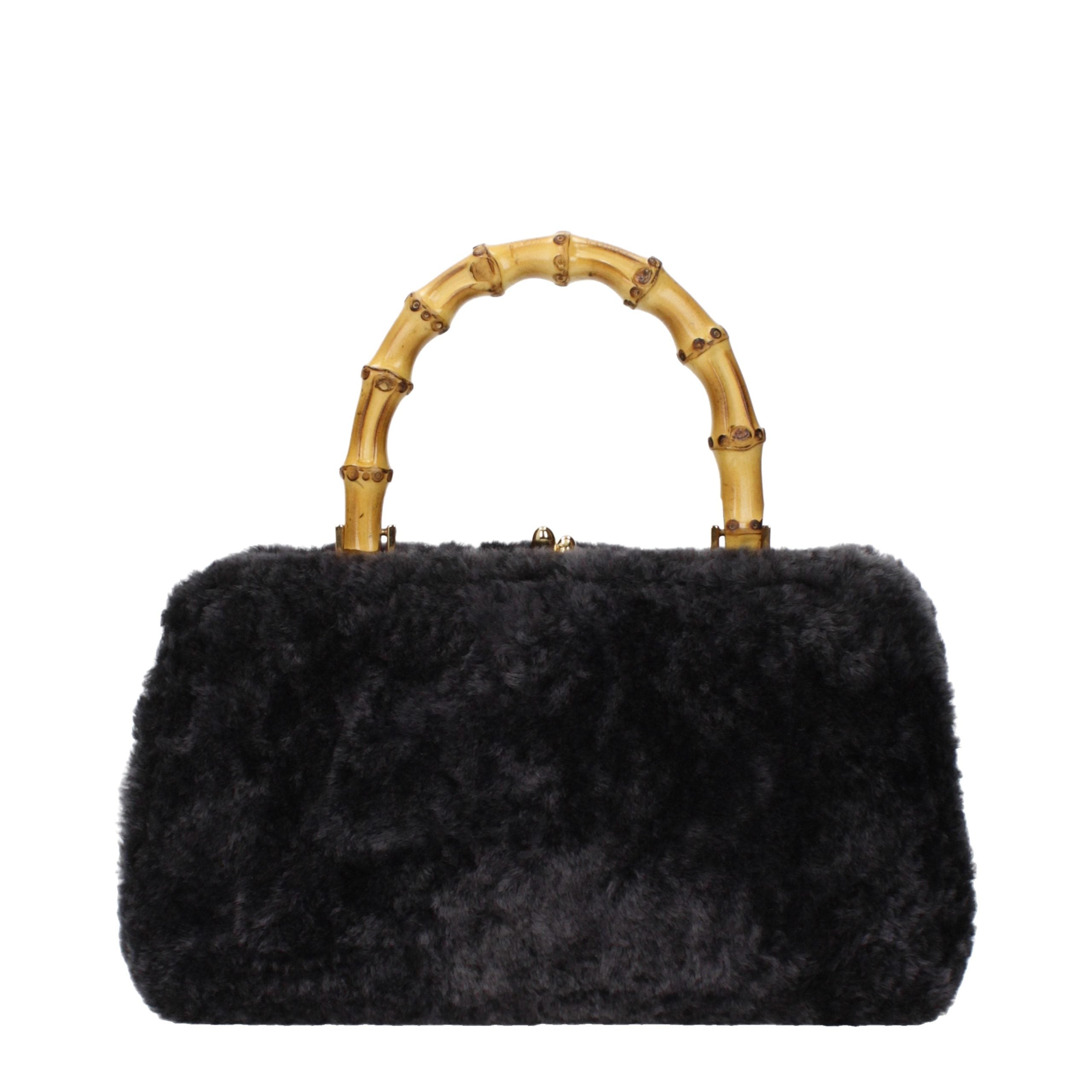 Jil Sander Black Fur Handbag