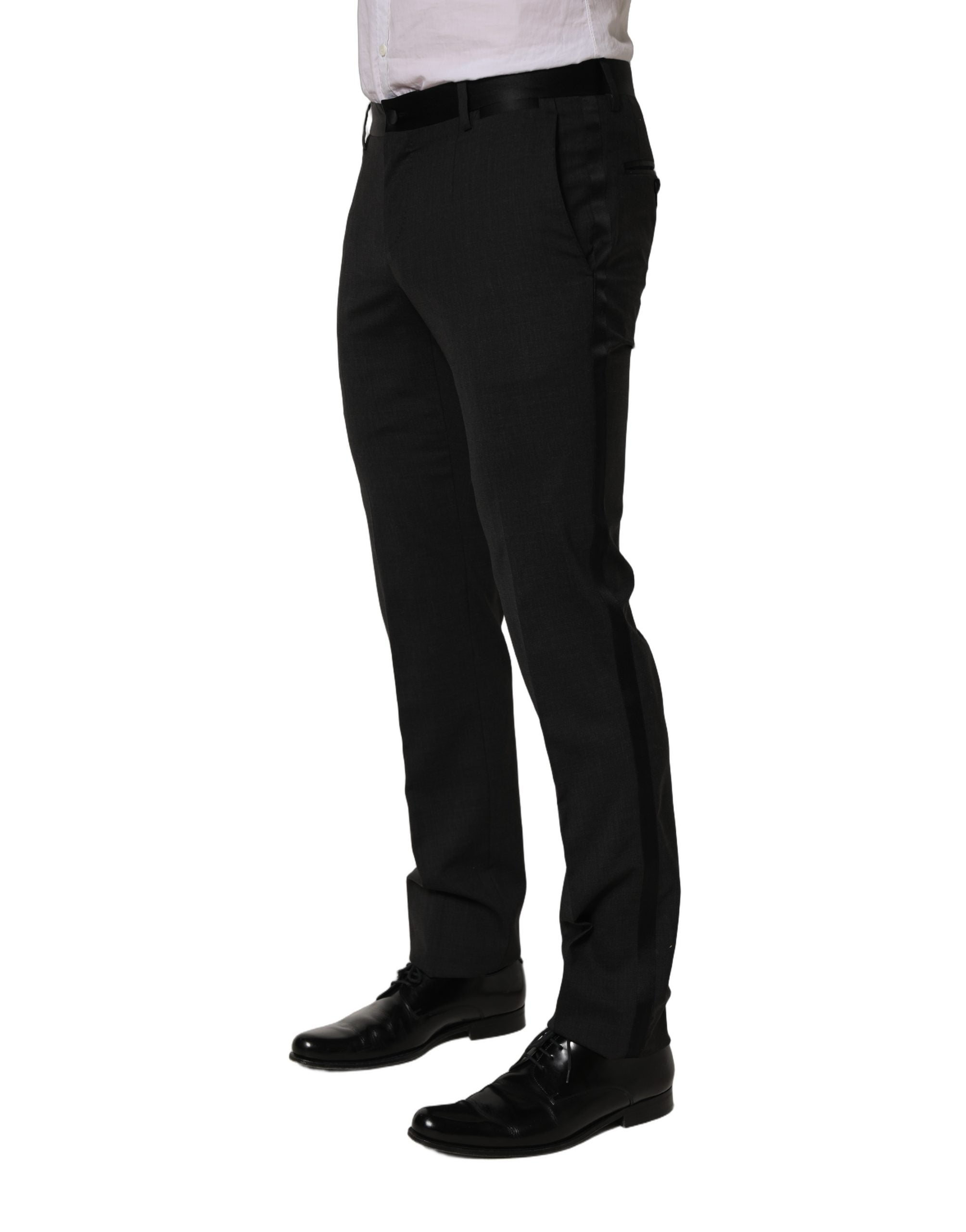 Dolce & Gabbana Black Cotton Dress Formal Men Trouser Pants