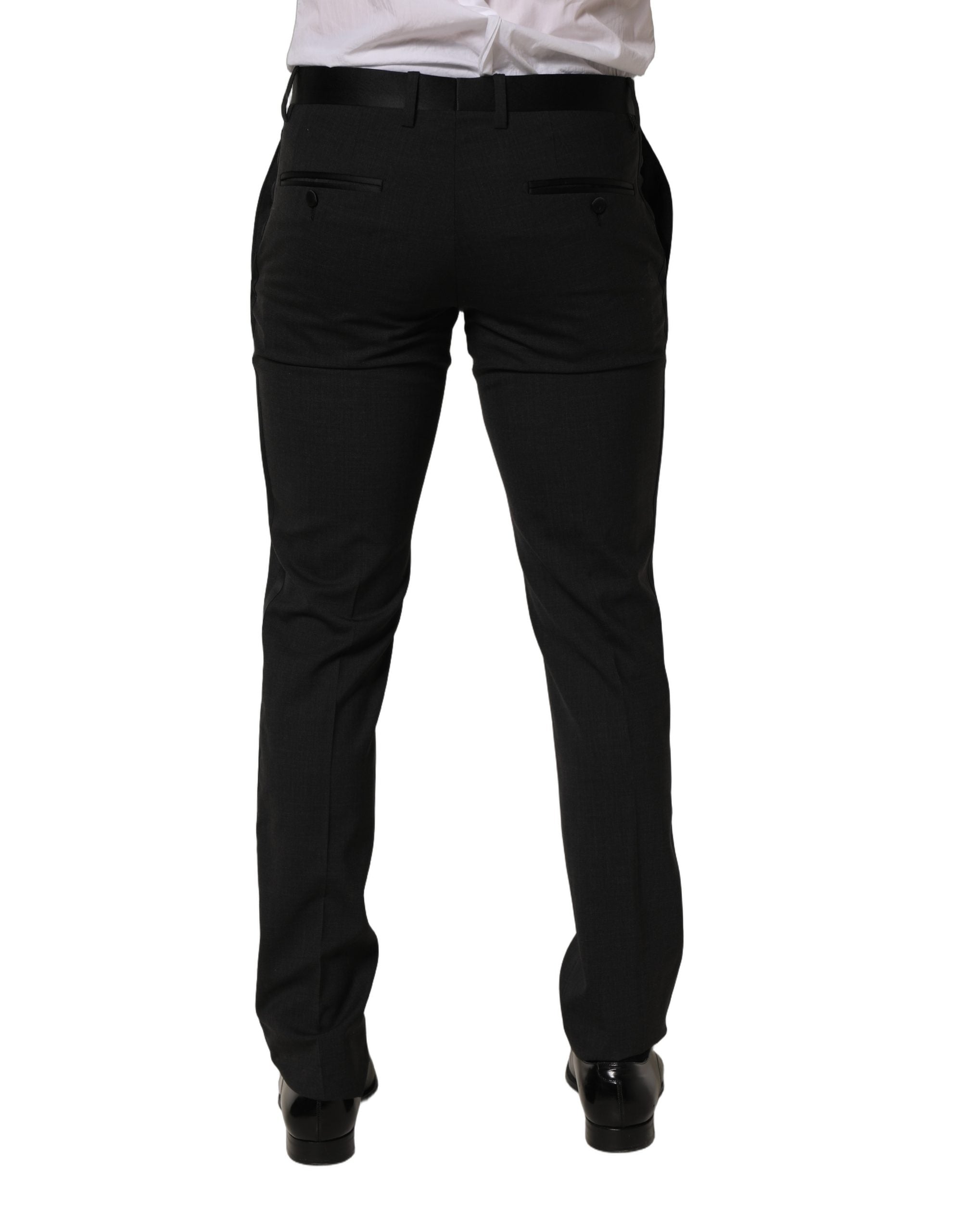 Dolce & Gabbana Black Cotton Dress Formal Men Trouser Pants