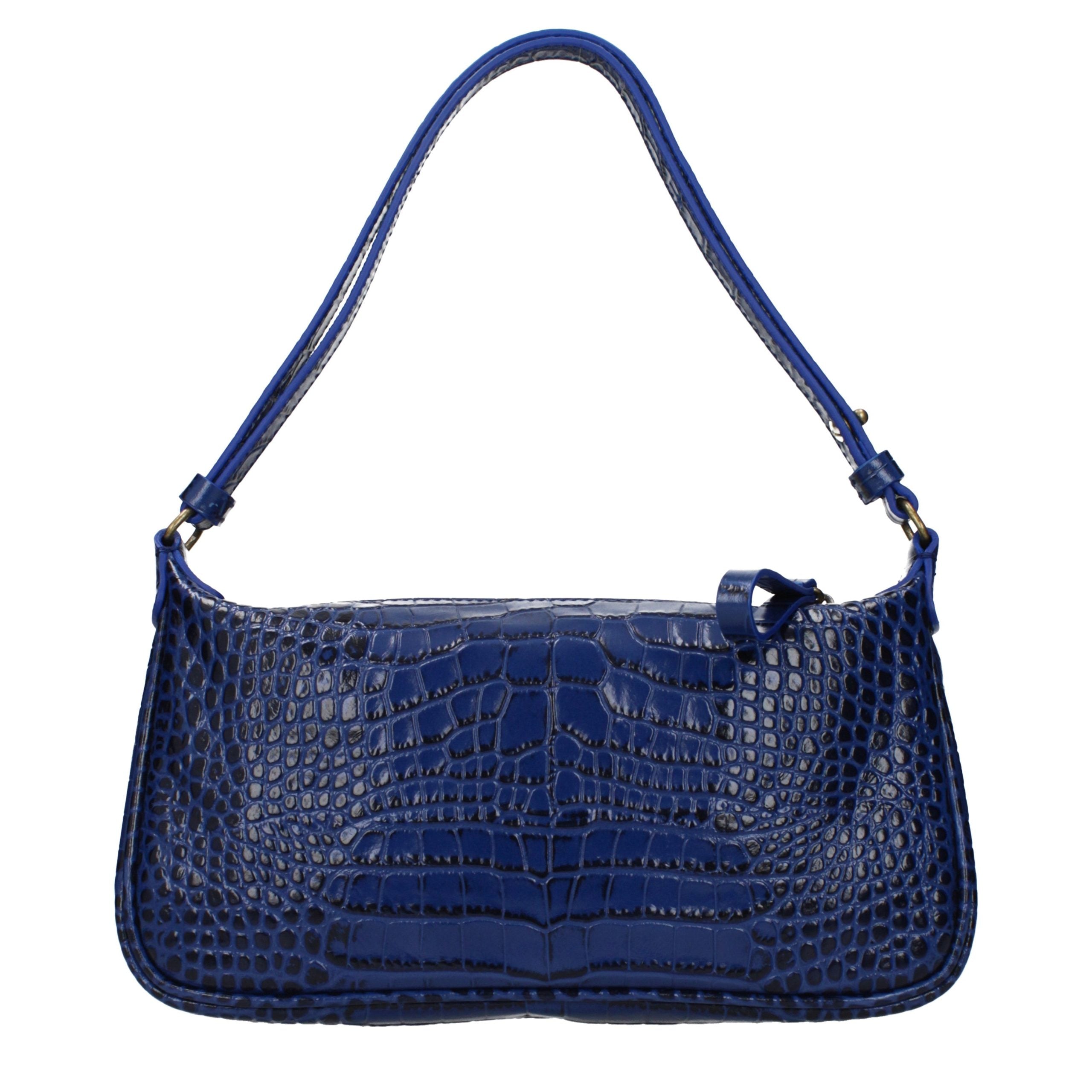 Roberto Cavalli Blue Leather Handbag