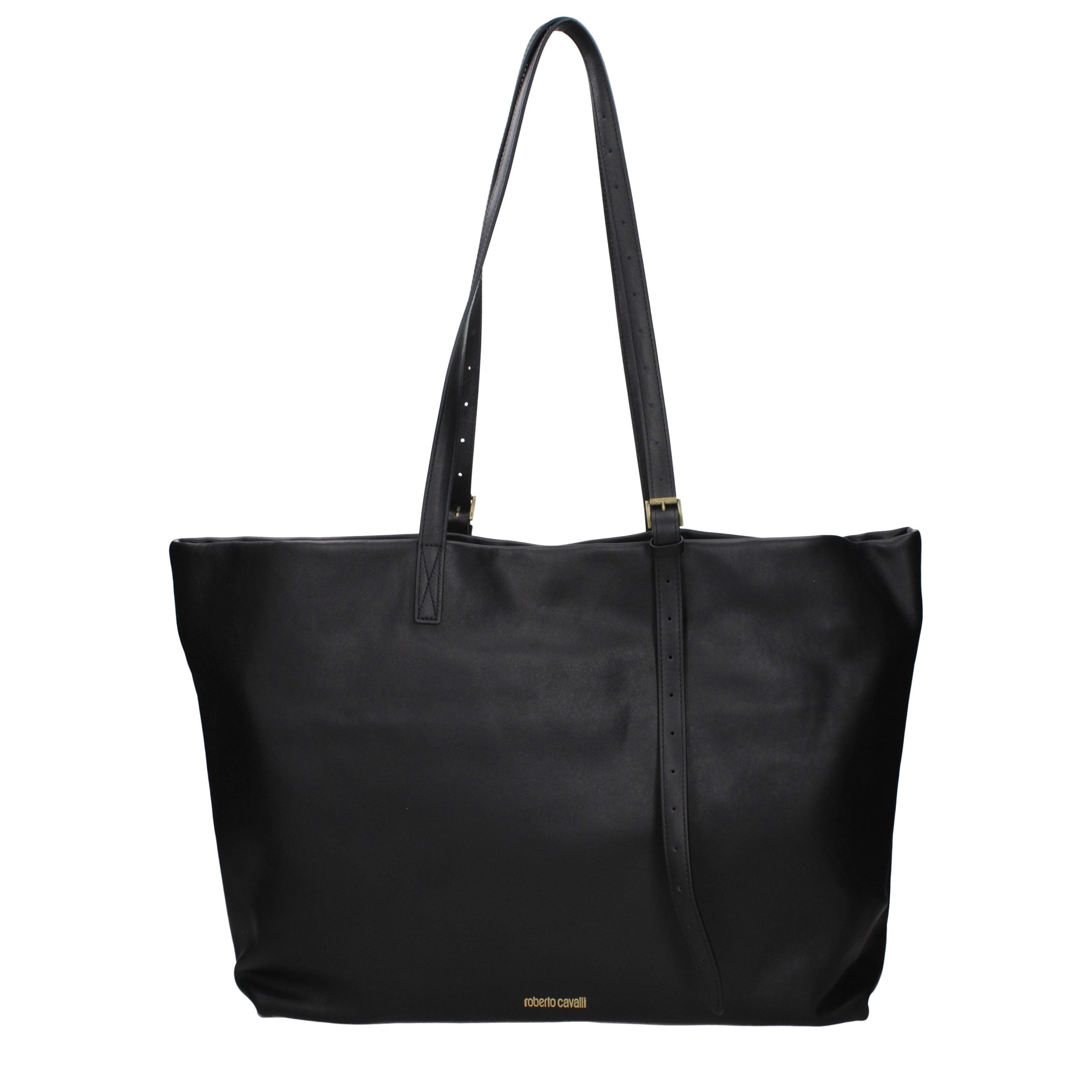 Roberto Cavalli Black Leather Shoulder Bag
