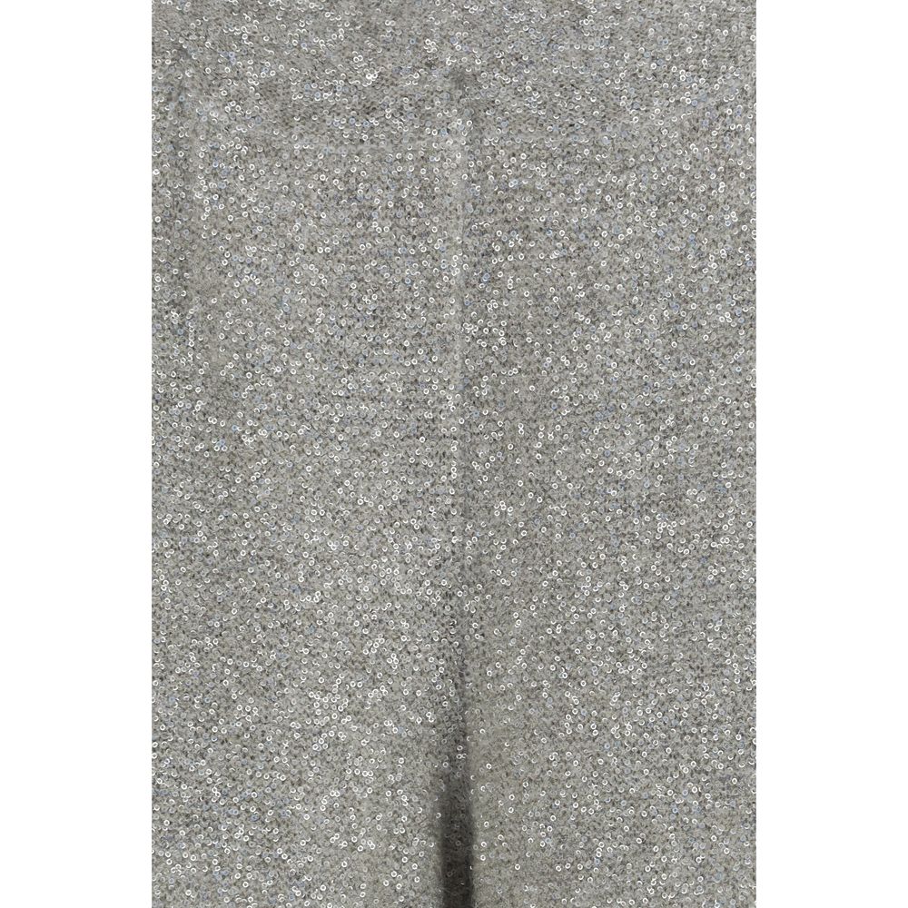 Brunello Cucinelli Silver Polyamide Casual Pants