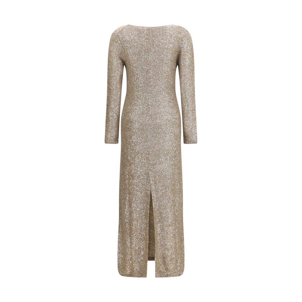 Brunello Cucinelli Brown Acetate Casual Dress