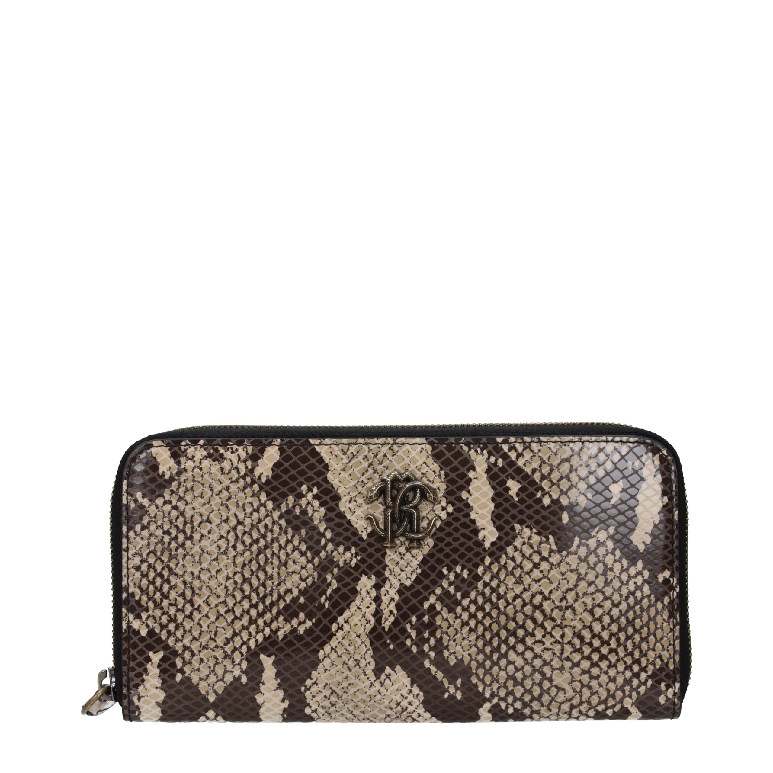 Roberto Cavalli Beige Leather Wallet