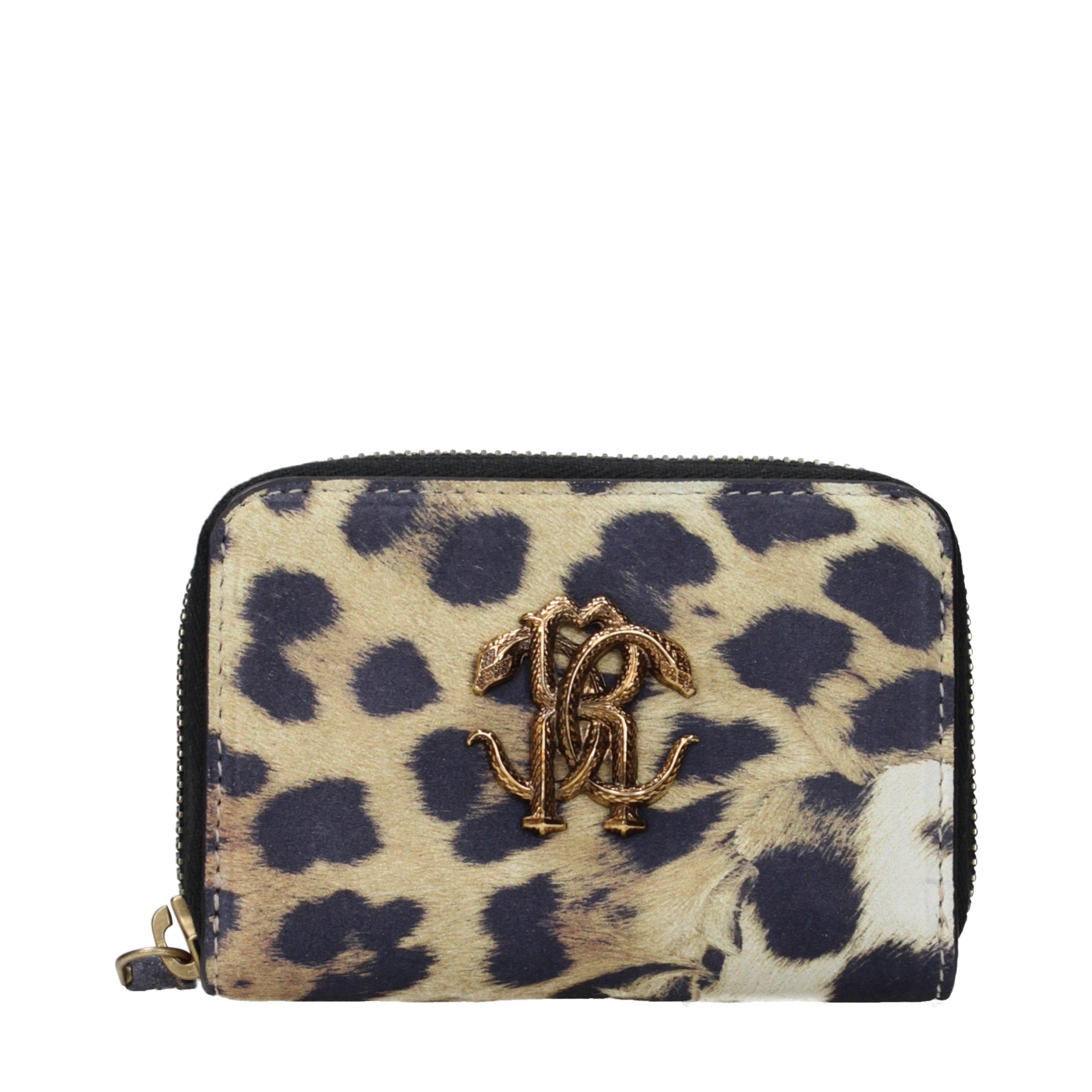 Roberto Cavalli Beige Leather Wallet