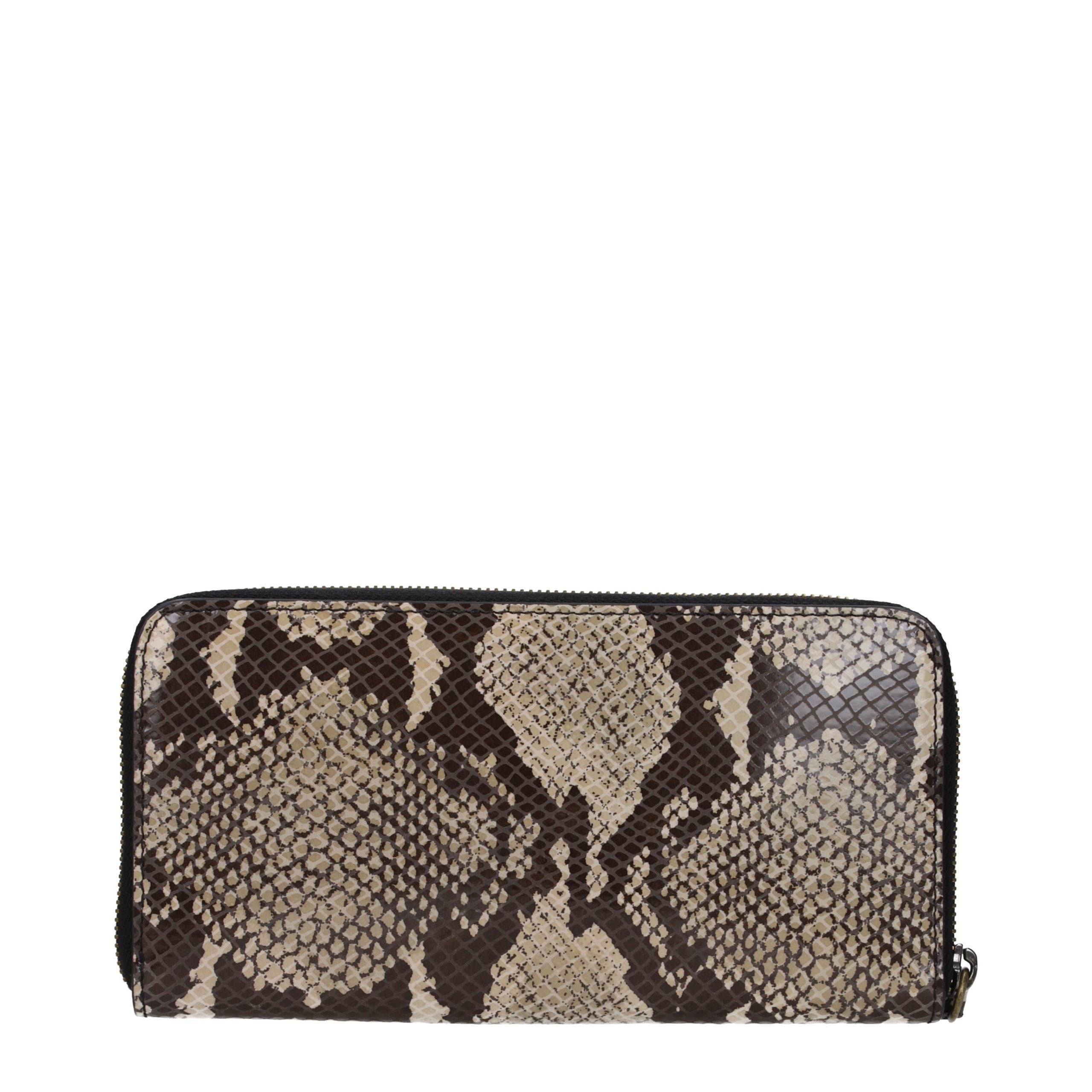 Roberto Cavalli Beige Leather Wallet