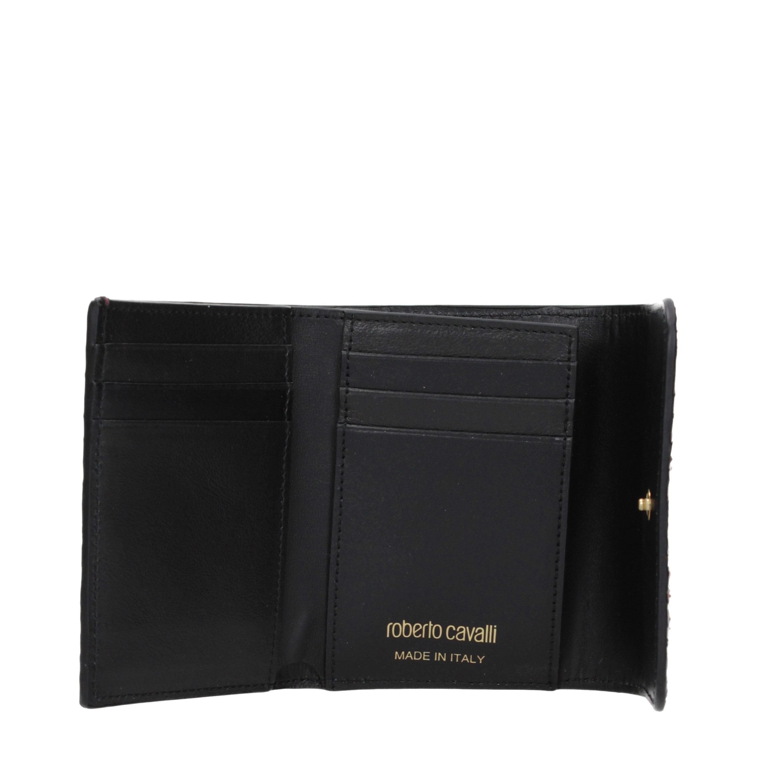Roberto Cavalli Purple Leather Wallet