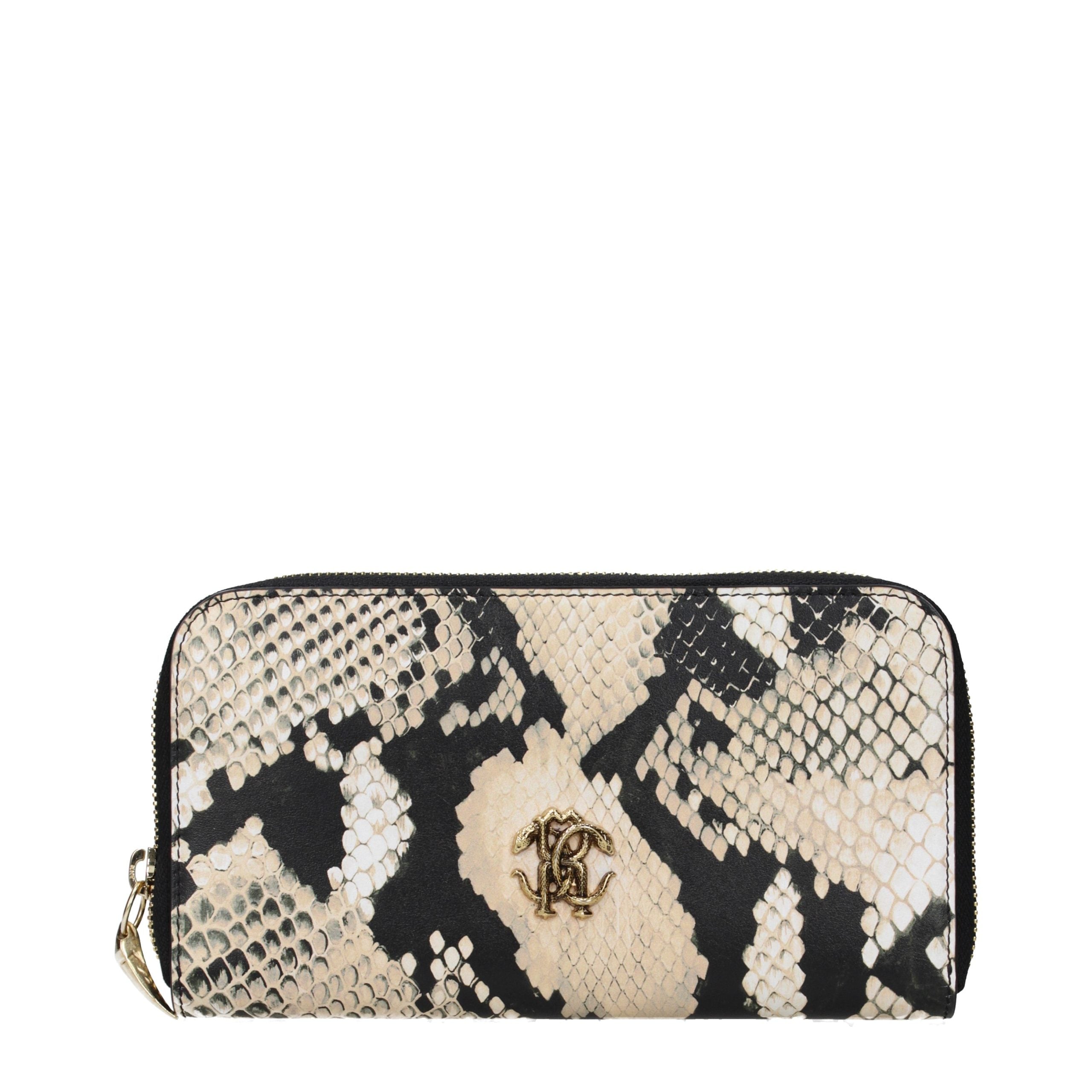 Roberto Cavalli Beige Leather Wallet