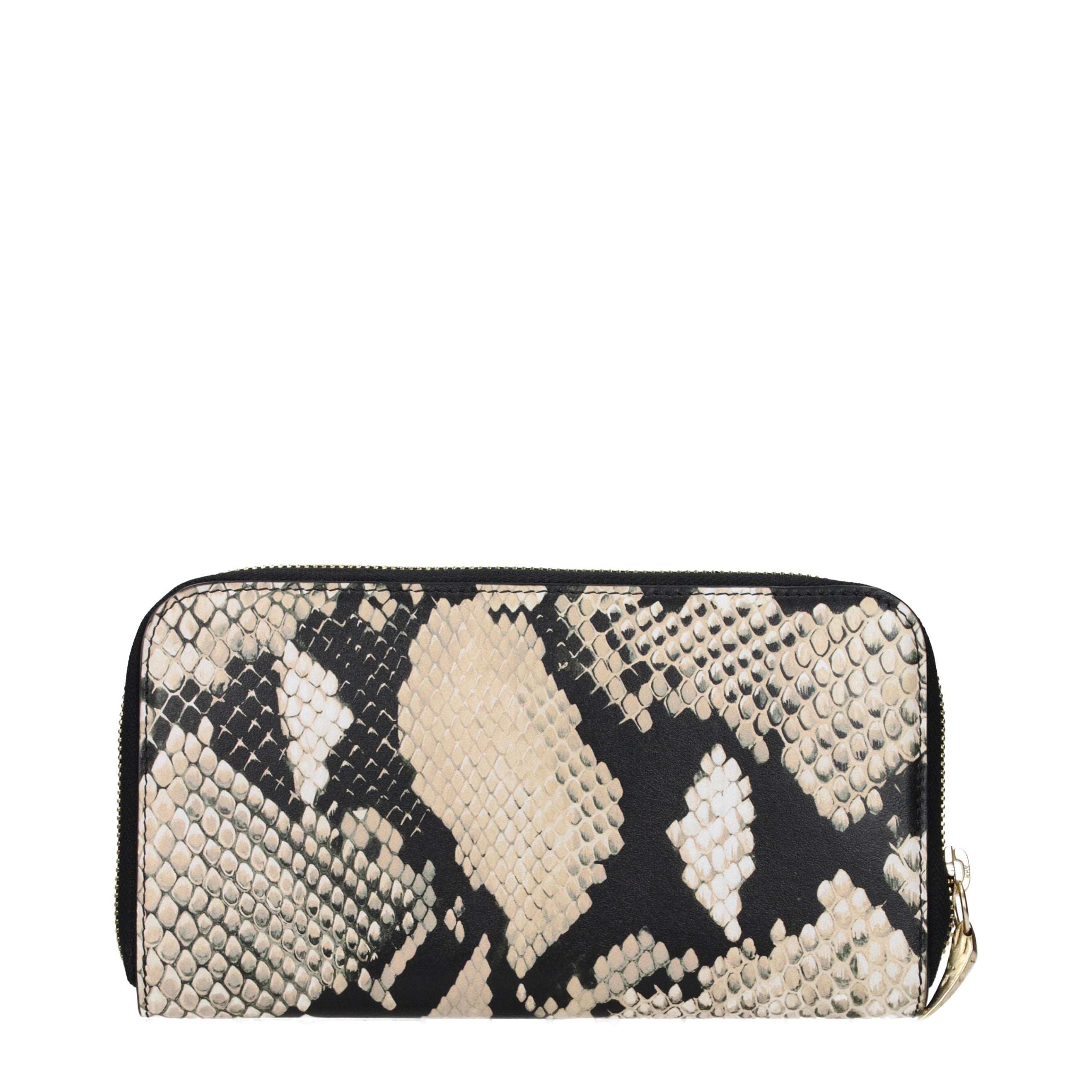 Roberto Cavalli Beige Leather Wallet