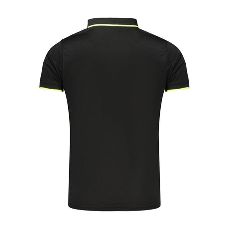 Lotto Black Polyester Men's Polo Shirt