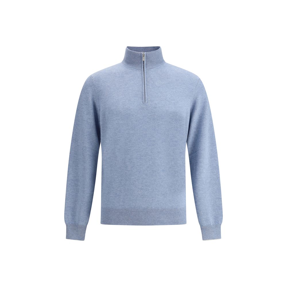 Brunello Cucinelli Blue Cashmere Sweater