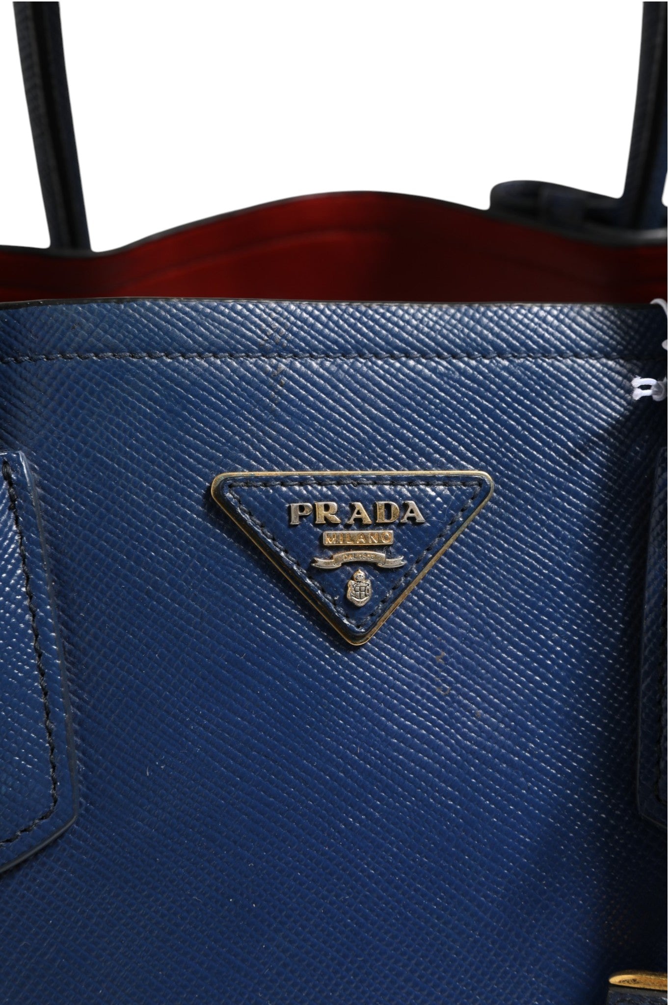 Prada Blue Saffiano Leather 2way Bag