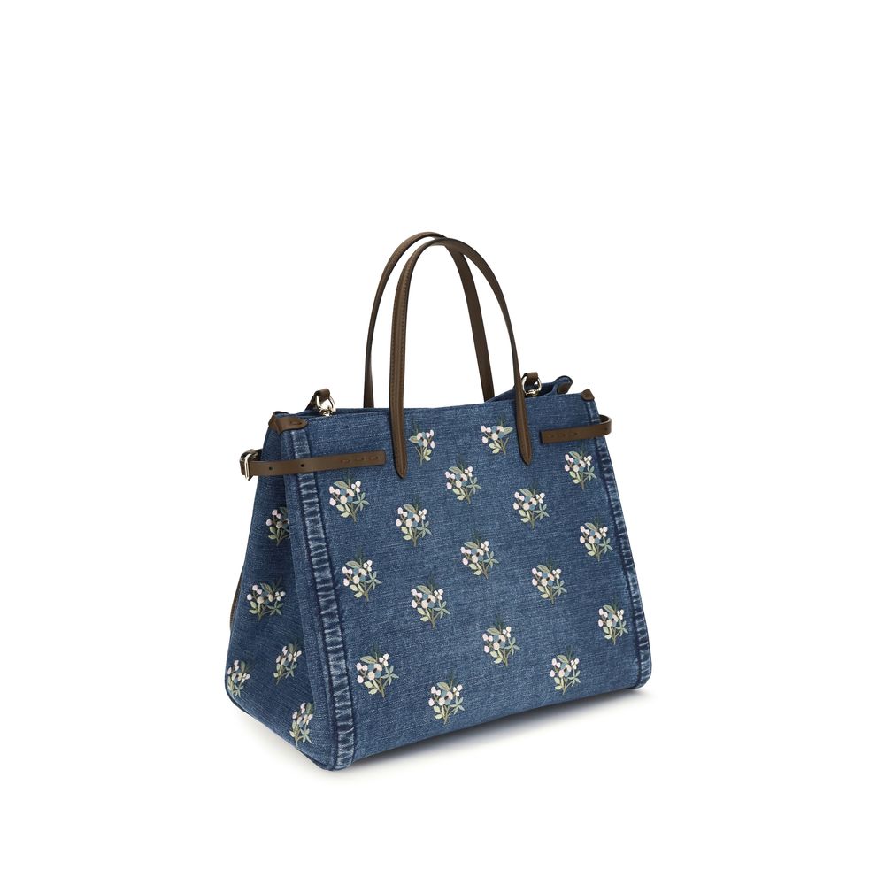 Valentino Garavani Blue Cotton Shoulder Bag