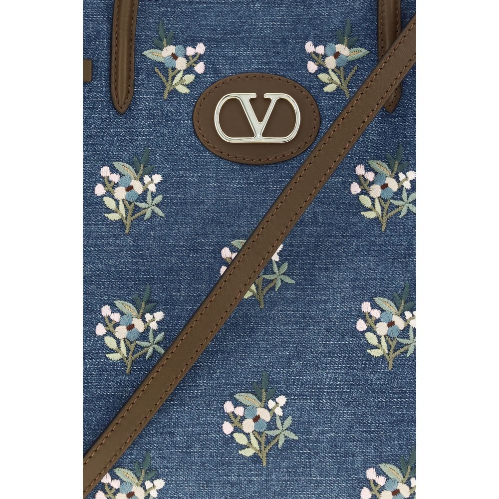 Valentino Garavani Blue Cotton Shoulder Bag