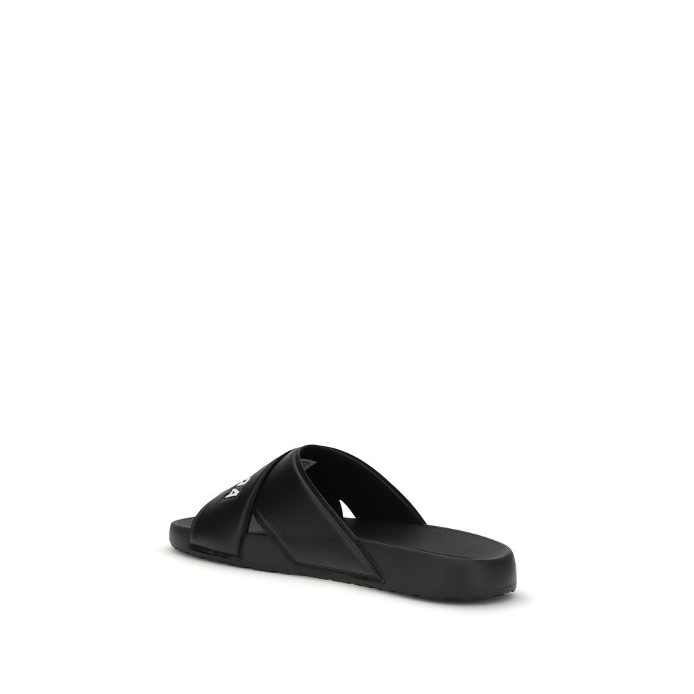 Balenciaga Black Rubber Sandals