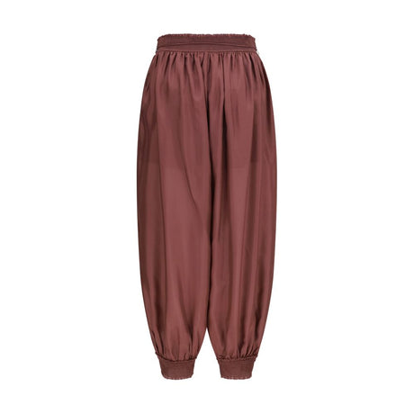 Zimmermann Bordeaux Silk Casual Pants