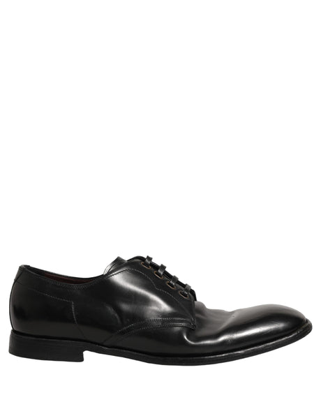 Dolce & Gabbana Black Leather Lace Up Derby Dress Formal Shoes