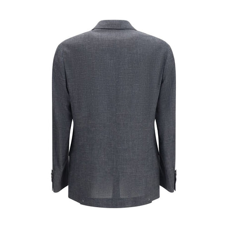 Brunello Cucinelli Gray Wool Oves Aries Blazer