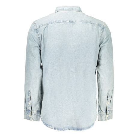 Calvin Klein Azzurro Cotton Mens Shirt