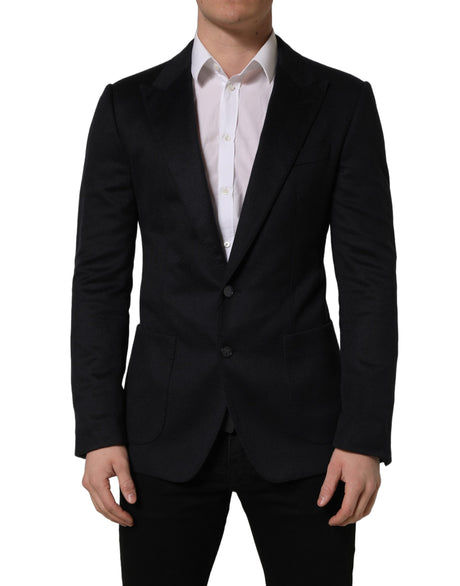 Dolce & Gabbana Black Cashmere Single Breasted Blazer Jacket