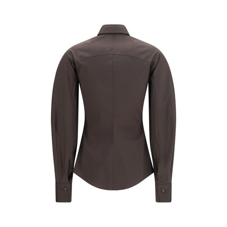 Brunello Cucinelli Brown Cotton Dress Shirt