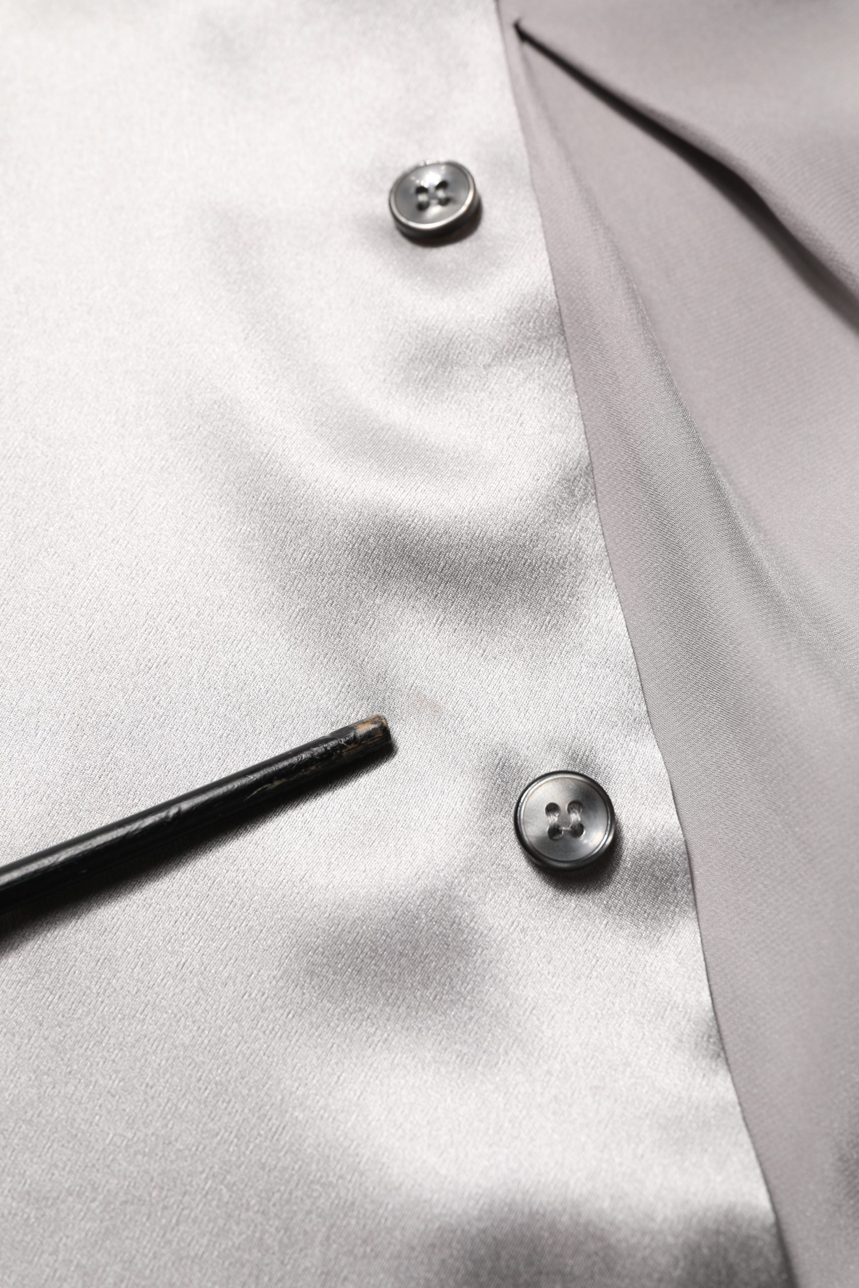 Dolce & Gabbana Metallic Grey Satin Silk Formal Dress Shirt