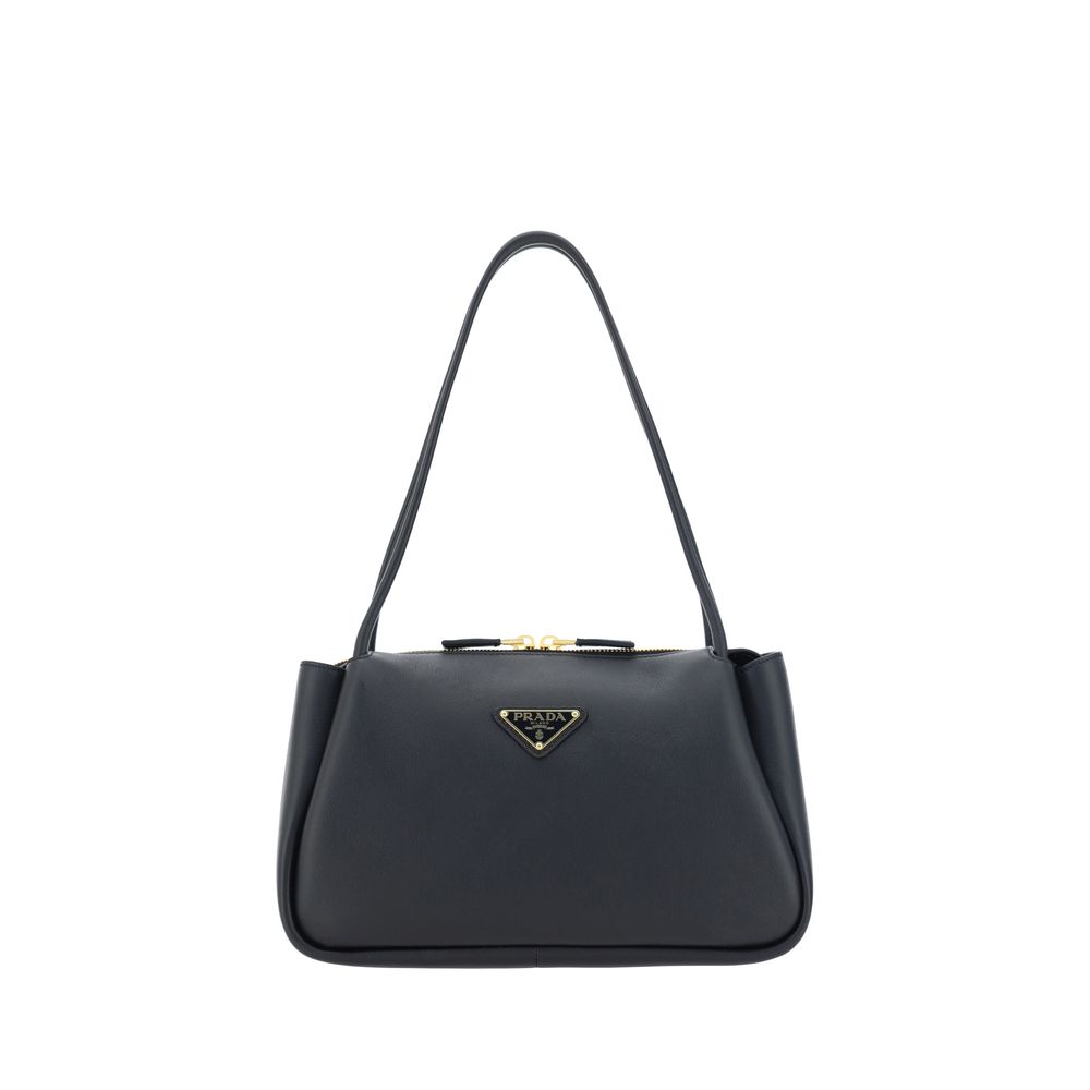 Prada Black Calf Leather Bos Taurus Handbag