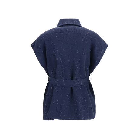 Brunello Cucinelli Blue Cotton Coat