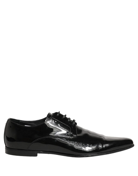 Dolce & Gabbana Black Leather Derby Dress Men Formal Shoes