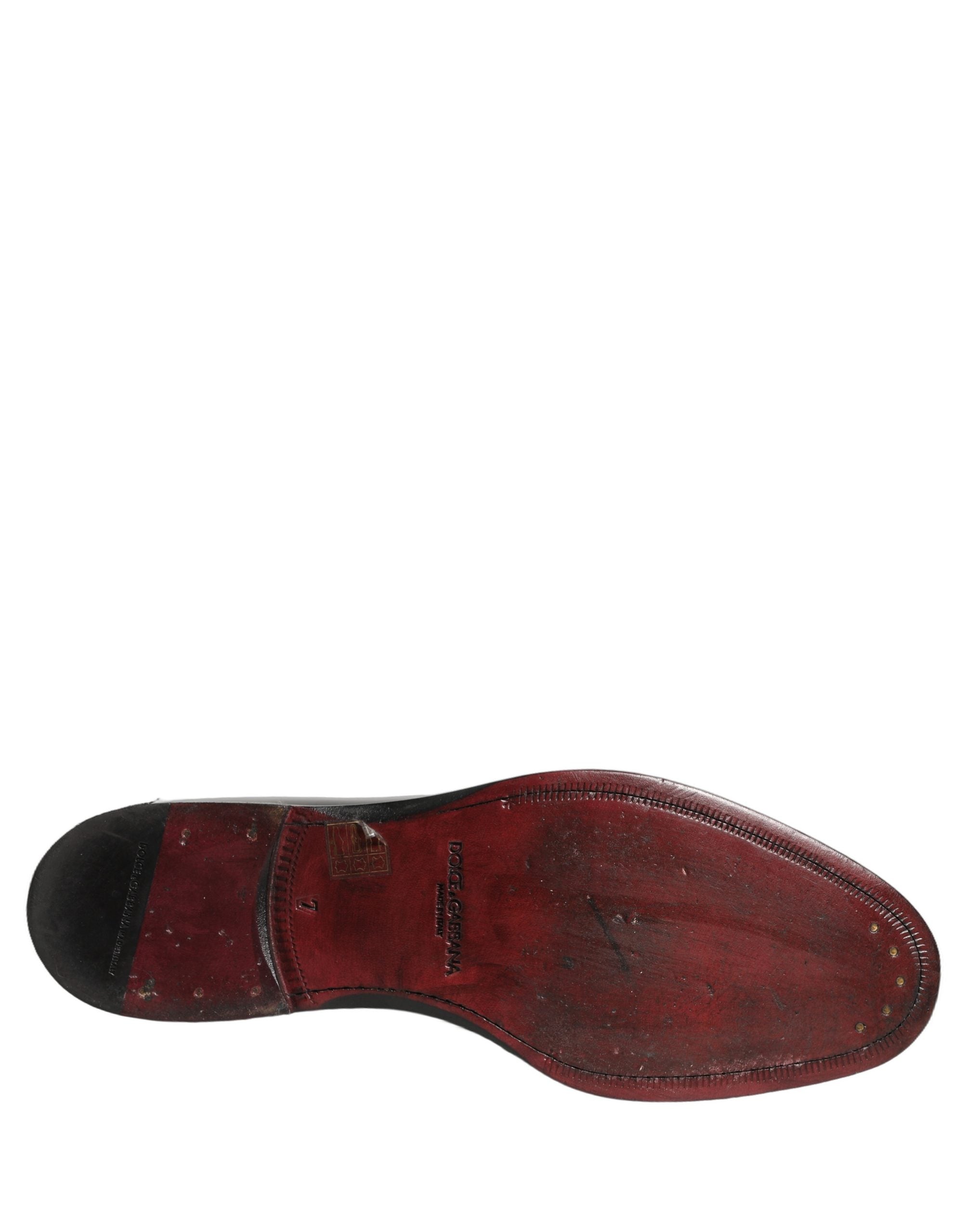 Dolce & Gabbana Black Leather Derby Dress Men Formal Shoes