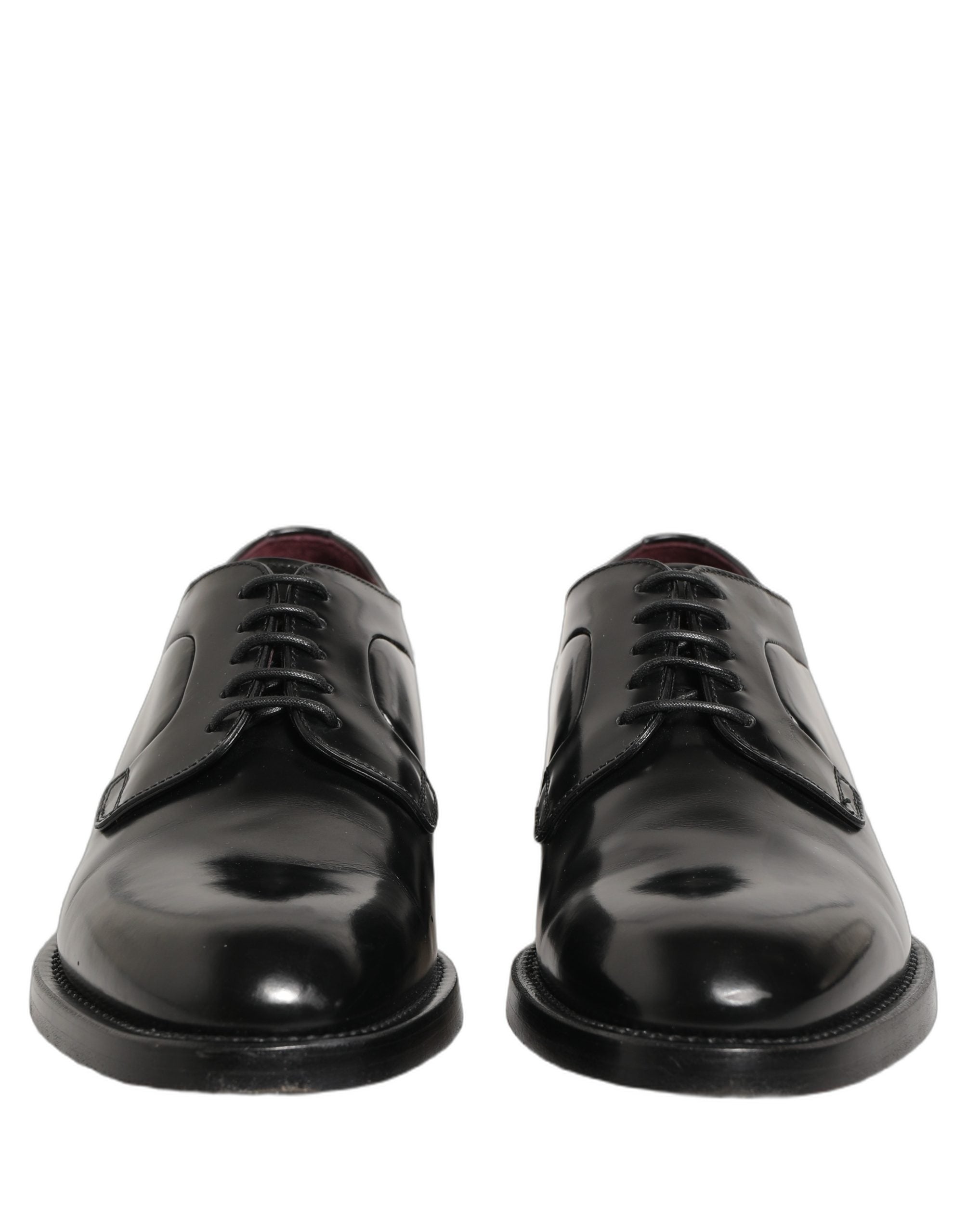 Dolce & Gabbana Black Leather Derby Dress Men Formal Shoes