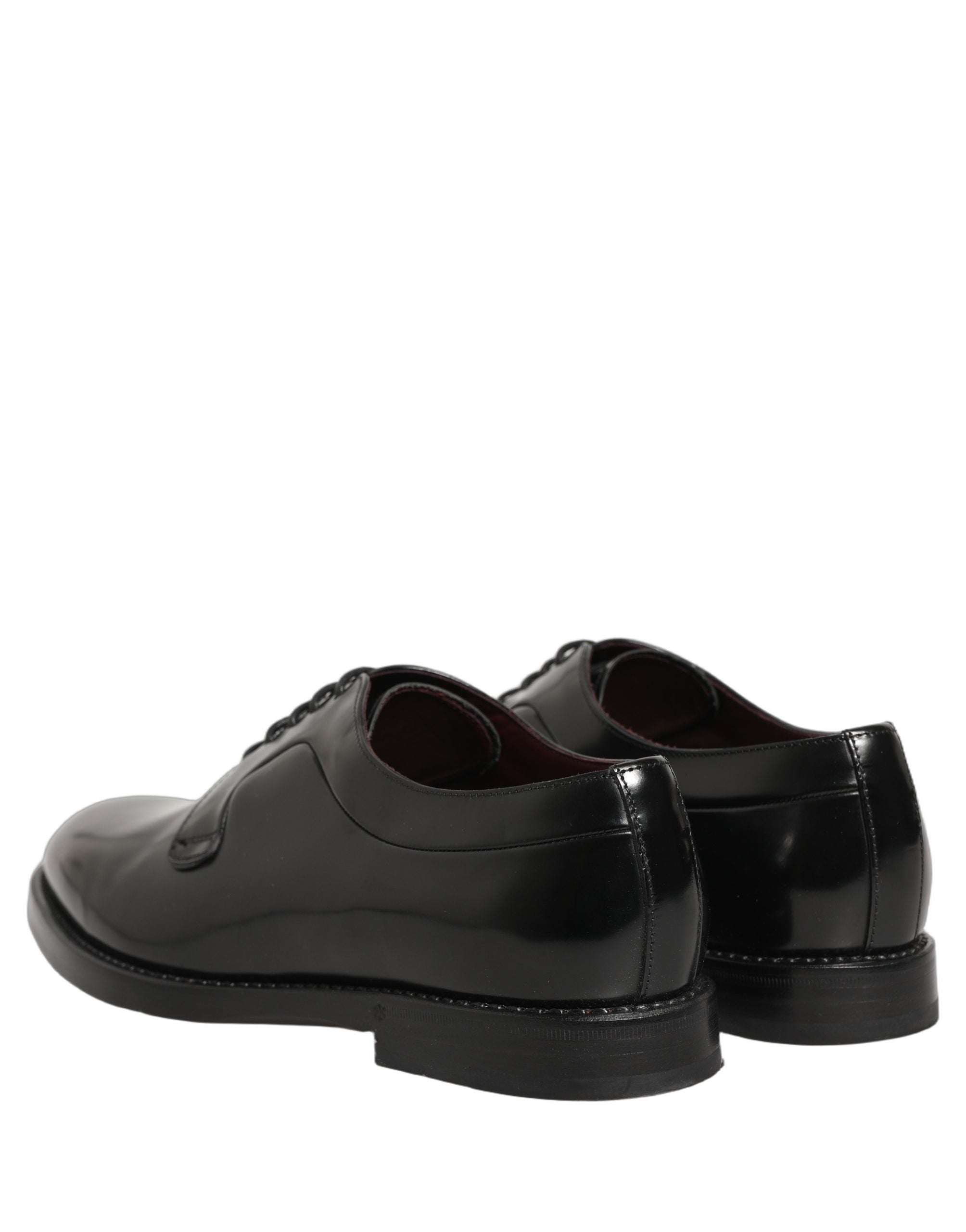 Dolce & Gabbana Black Leather Derby Dress Men Formal Shoes