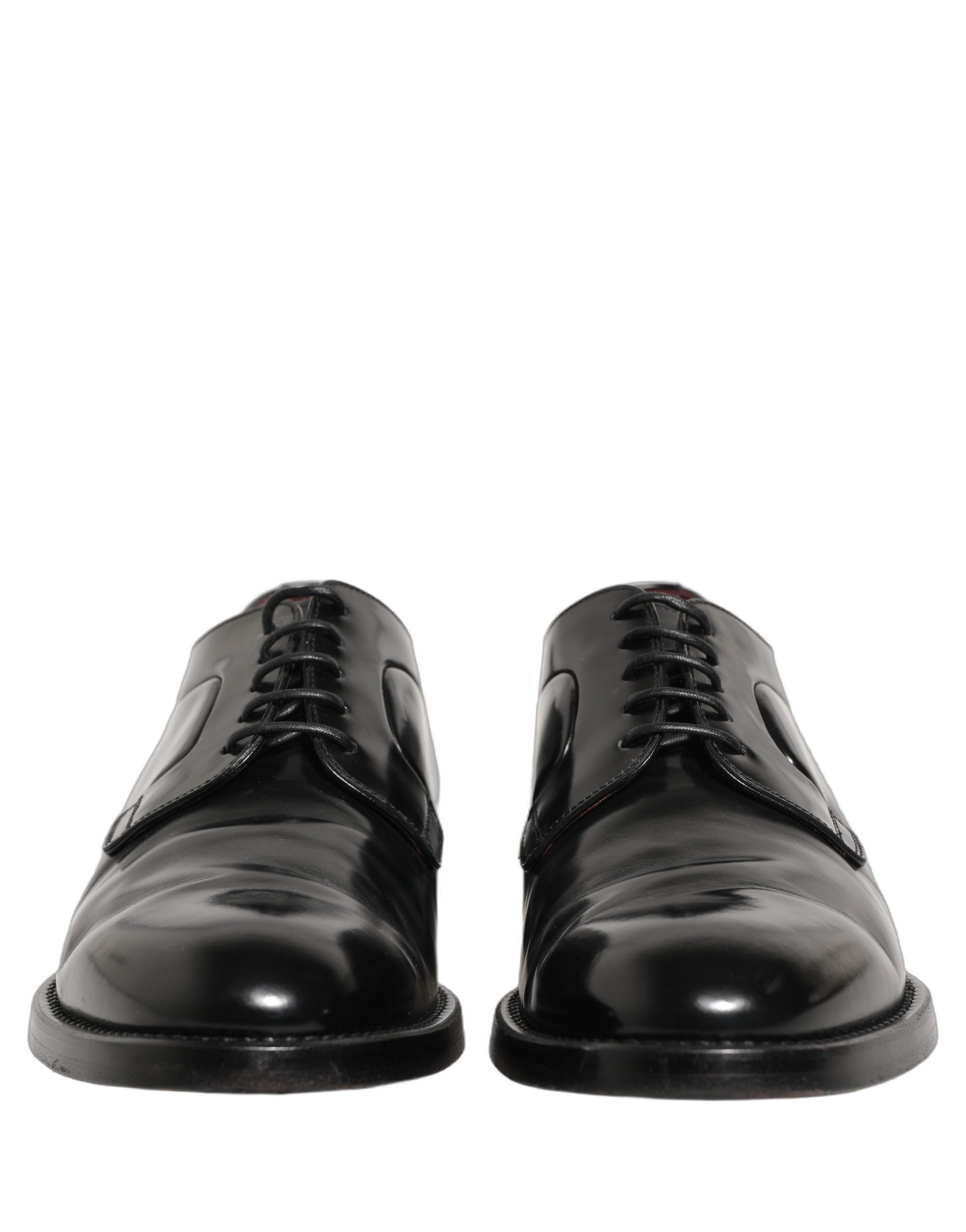 Dolce & Gabbana Black Leather Derby Dress Men Formal Shoes