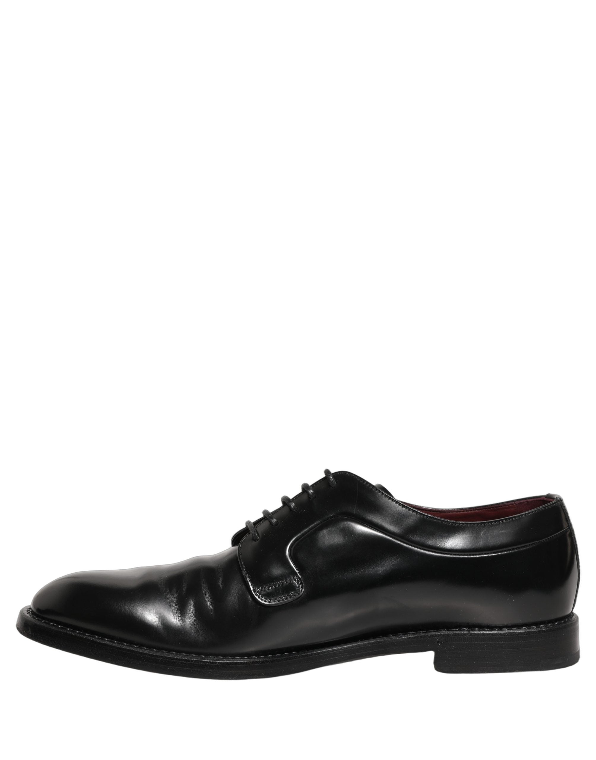 Dolce & Gabbana Black Leather Derby Dress Men Formal Shoes