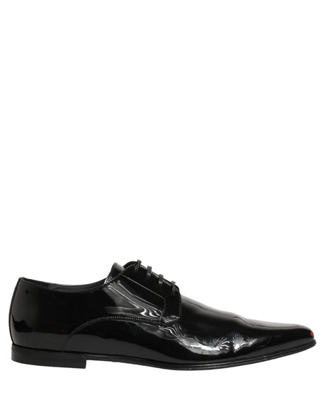 Dolce & Gabbana Black Leather Derby Dress Men Formal Shoes