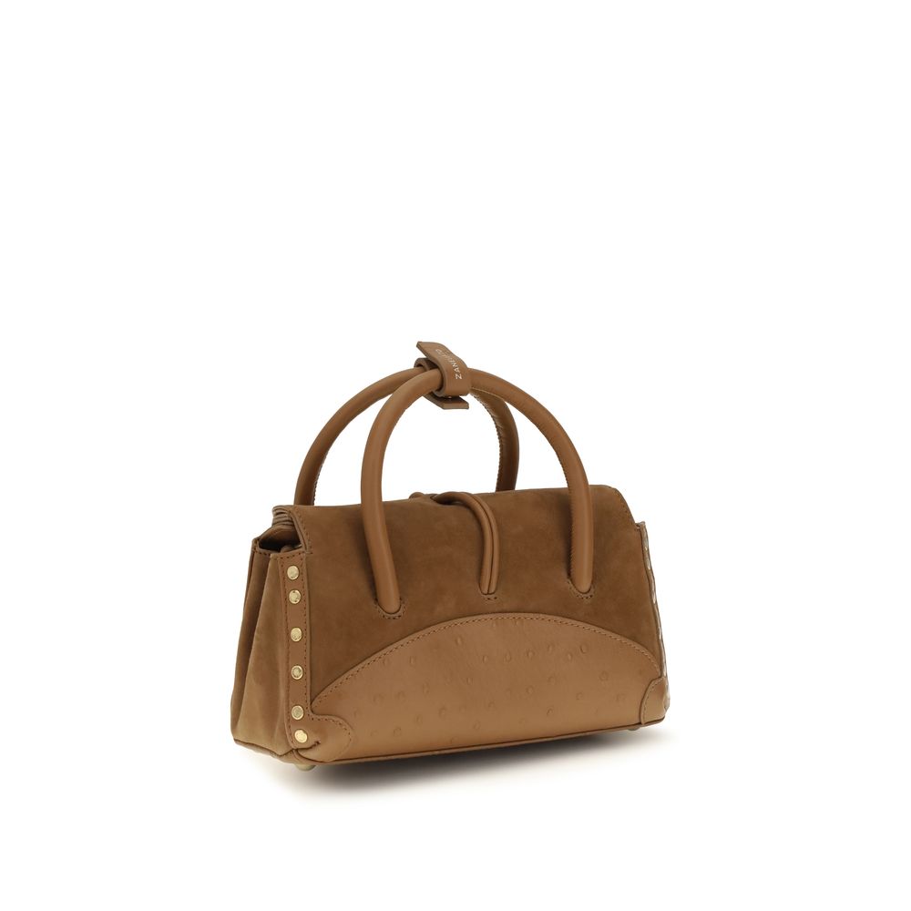 Zanellato Brown Calf Leather Bos Taurus Shoulder Bag