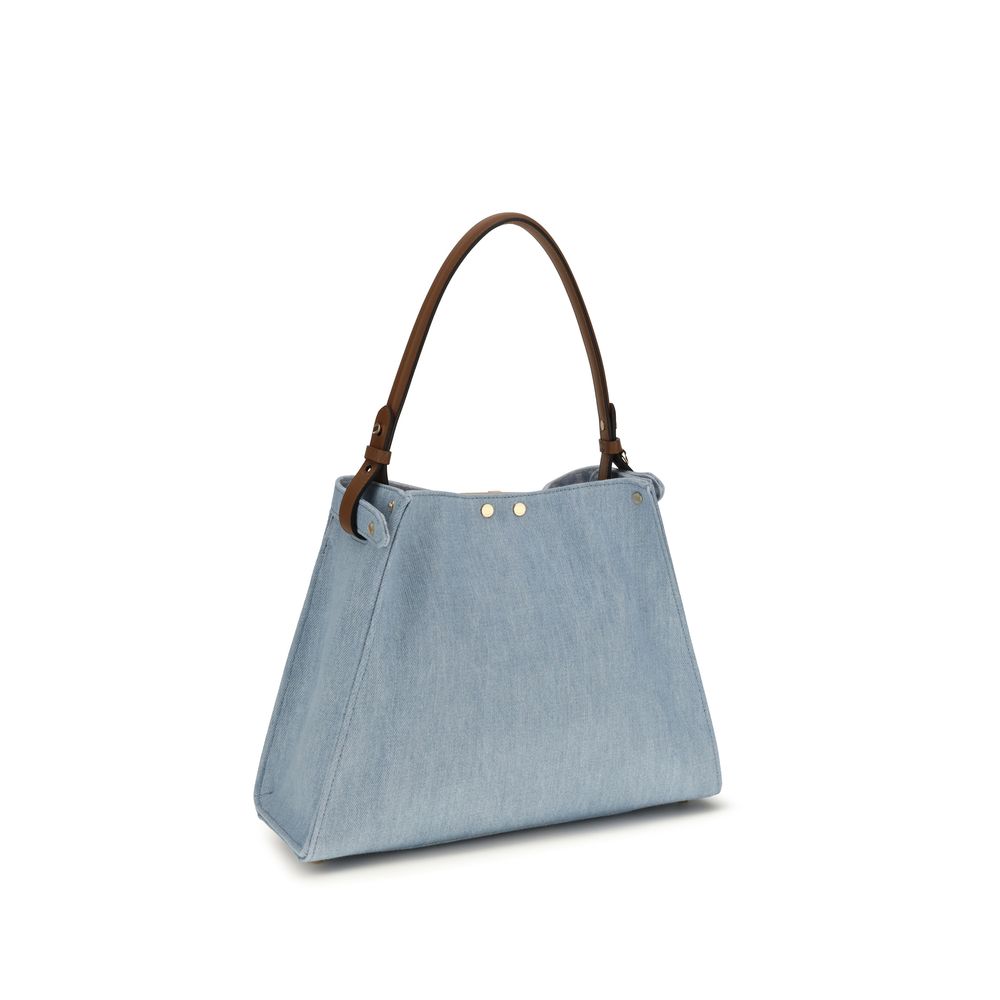 Fendi Blue Cotton Shoulder Bag