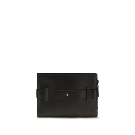 Balmain Black Lamb Ovis Aries Aries Clutch Bag