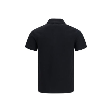 Balmain Black Cotton Polo Shirt