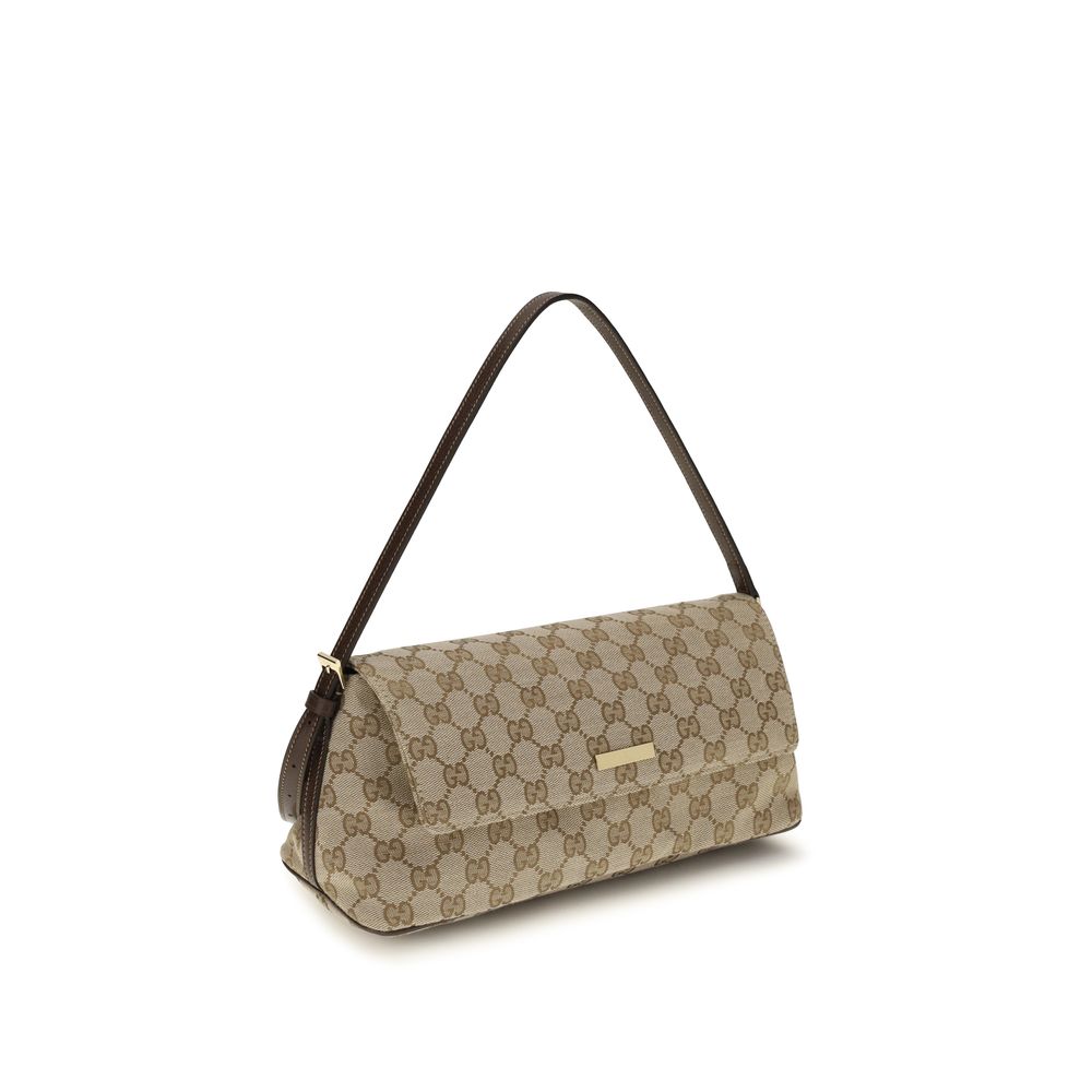Gucci Brown Fabric Shoulder Bag