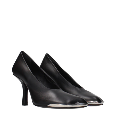Burberry Black Leather High Heel Pumps