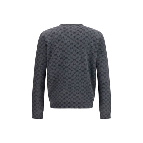 Gucci Gray Wool Oves Aries Cardigan