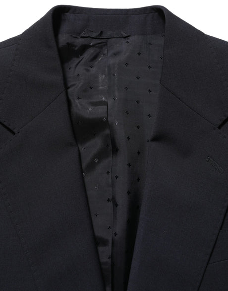 Dolce & Gabbana Black Wool Slim Fit Formal 3 Piece Men Suit