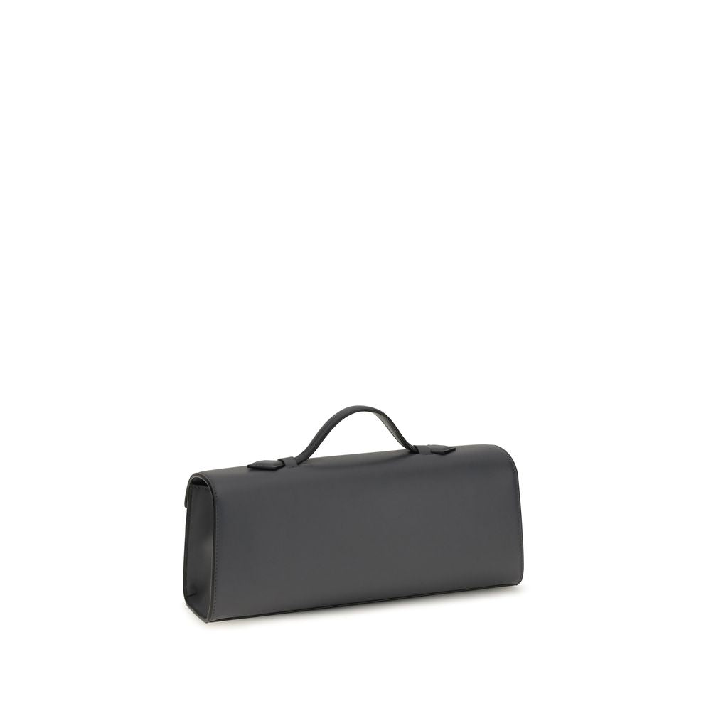 Savette Gray Calf Leather Bos Taurus Shoulder Bag