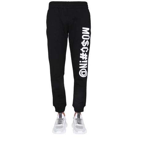 Moschino Couture Black Cotton Joggers (Workout Pants)
