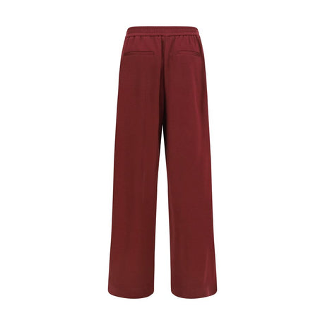 Brunello Cucinelli Bordeaux Cotton Athletic Pants