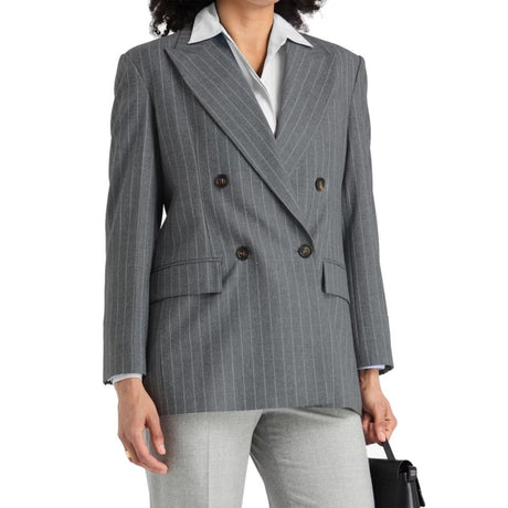 Brunello Cucinelli Gray Virgin Wool Blazer