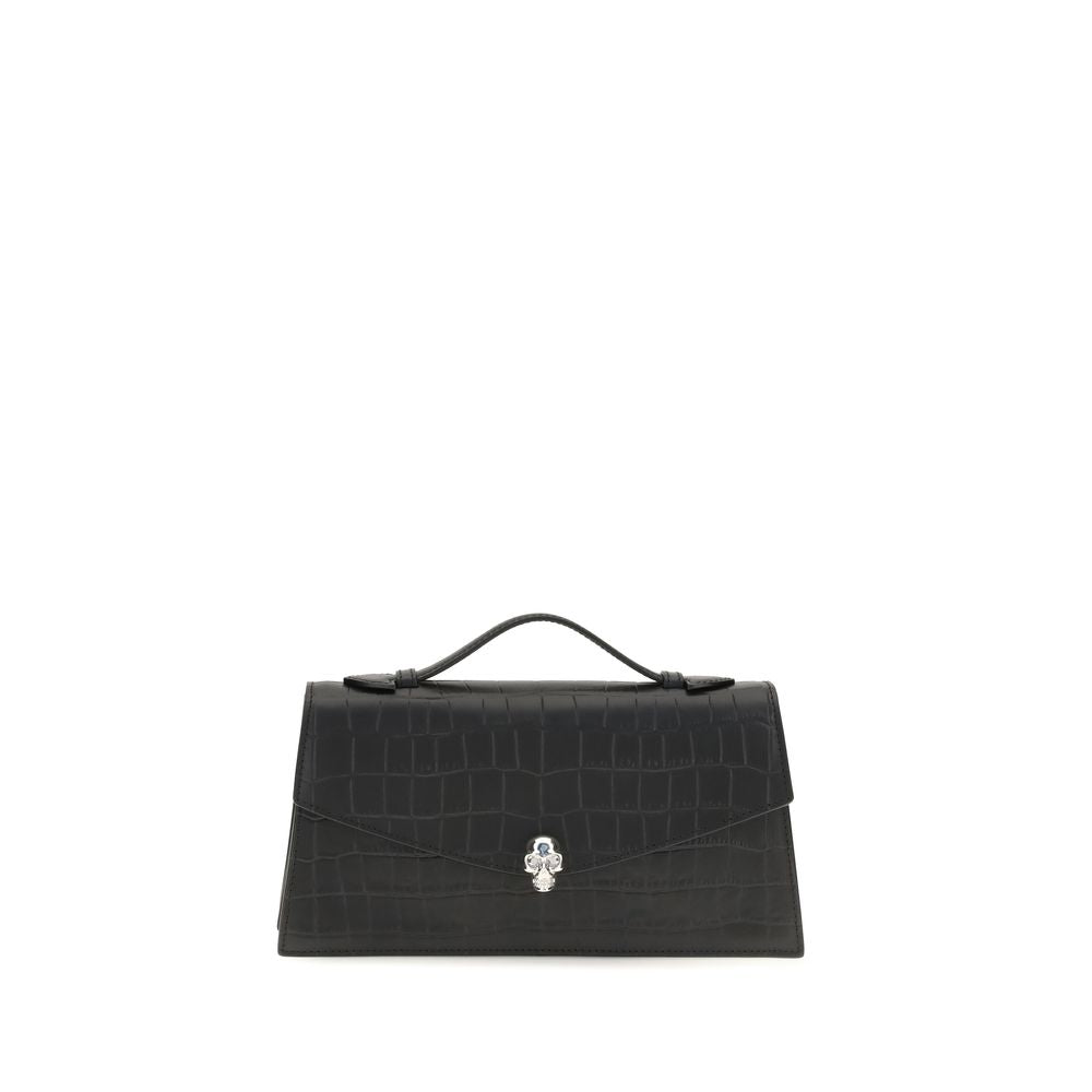 Alexander McQueen Black Calf Leather Bos Taurus Shoulder Bag