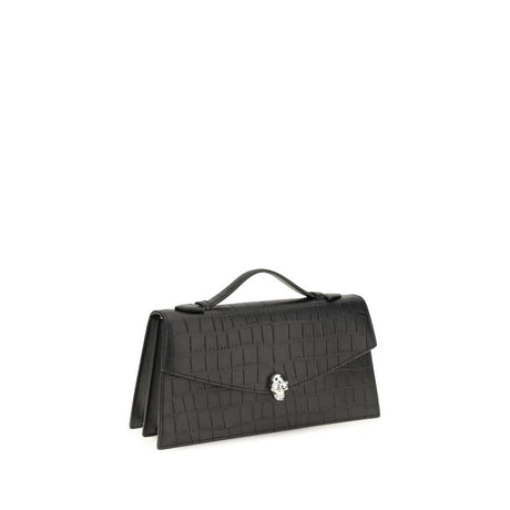 Alexander McQueen Black Calf Leather Bos Taurus Shoulder Bag