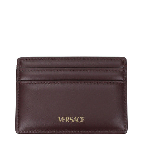 Versace Brown Leather Cardholder